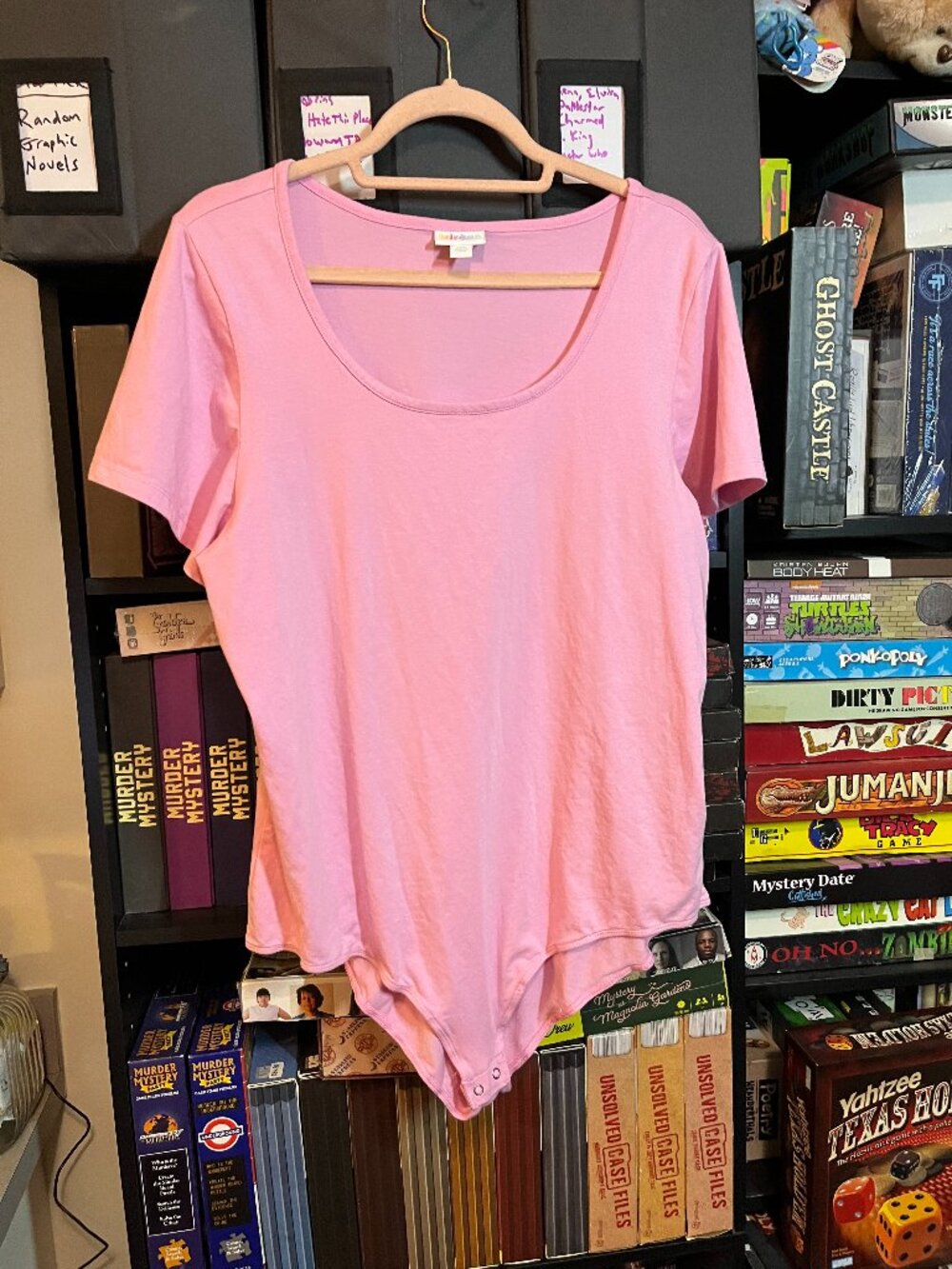 LuLaRoe Pink Scoop Neck Bodysuit – 2XL Plus - Picture 2 of 3